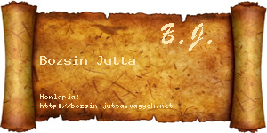 Bozsin Jutta névjegykártya